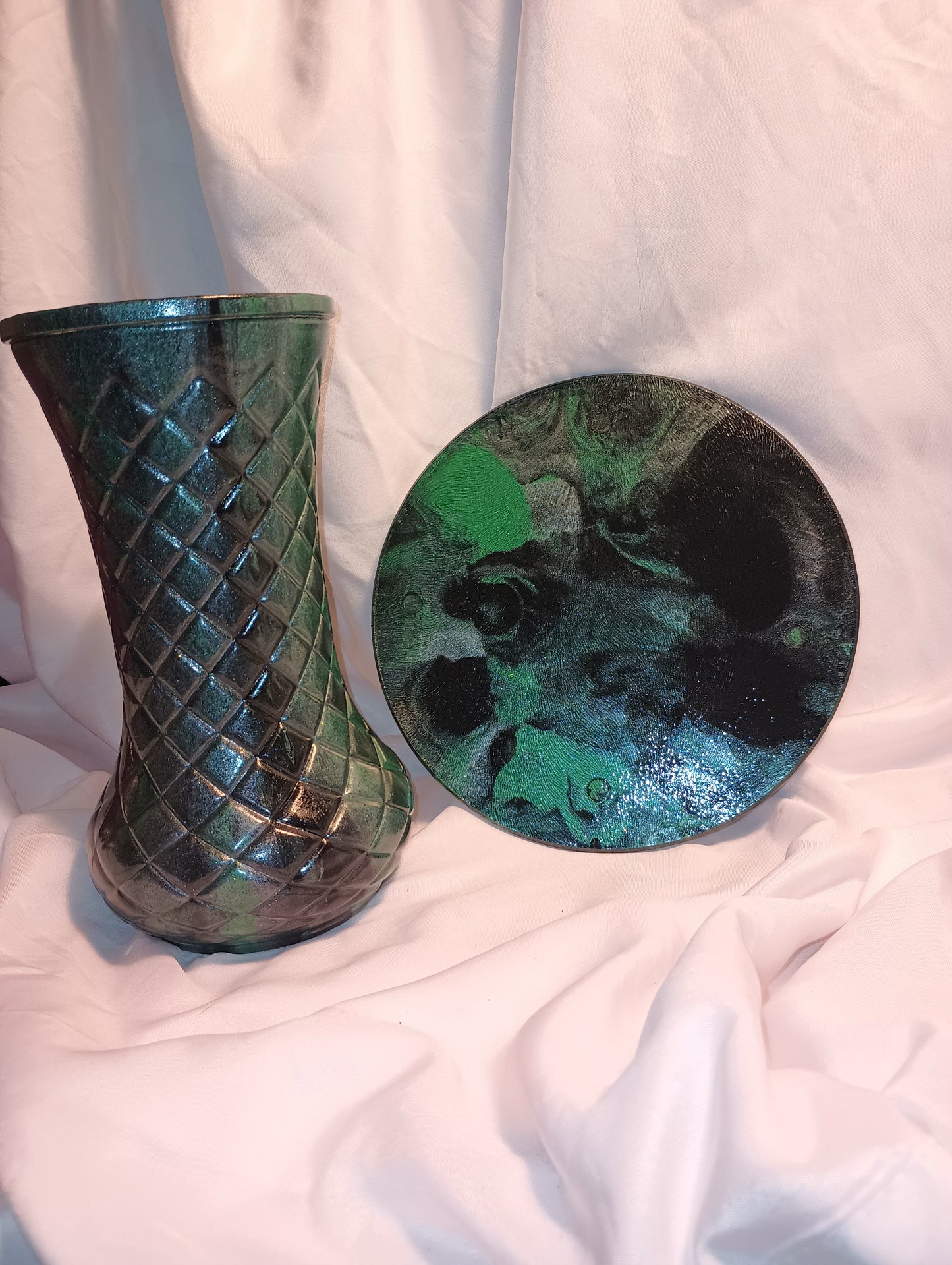 Dragon Scales Fluid Art Vase