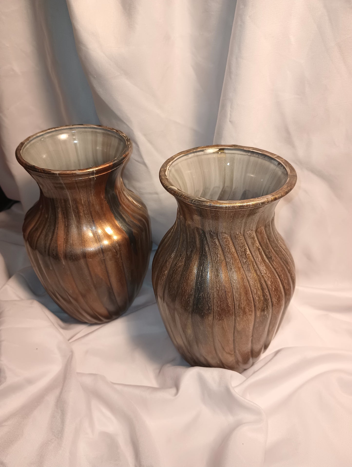 Bronze  Fluid Art Vases