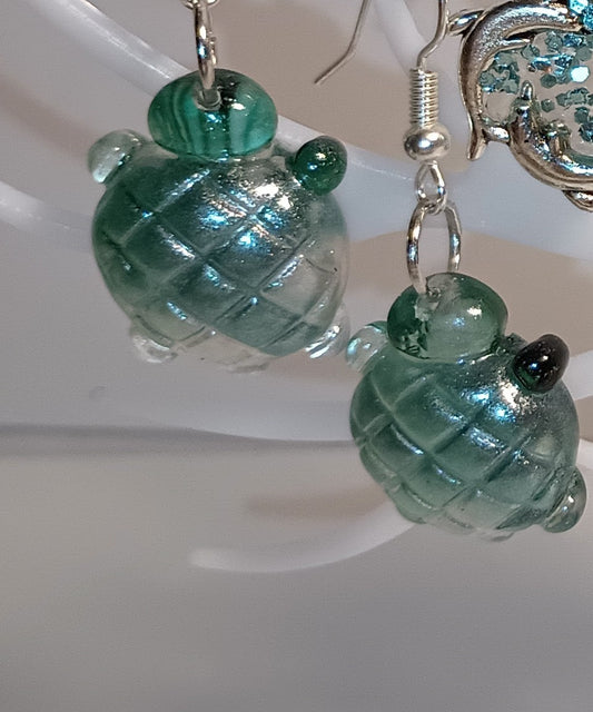 Green Turtle Earrings Collection