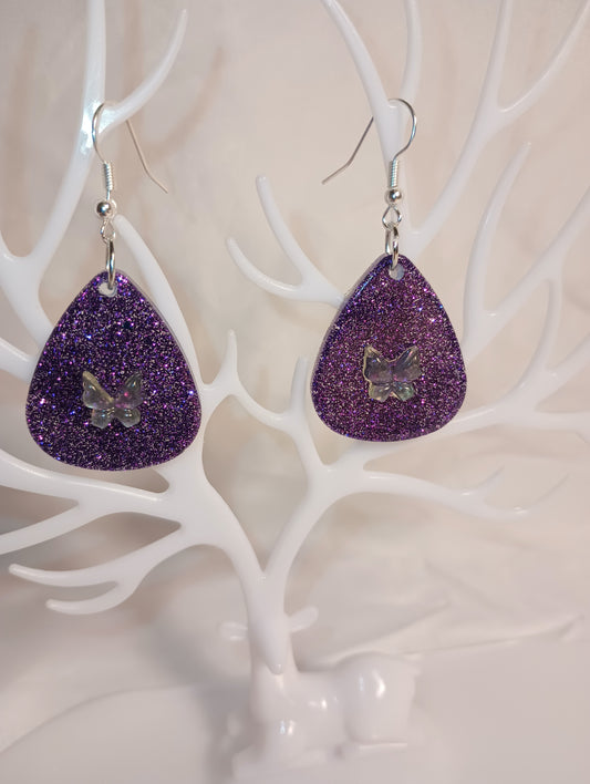 Purple Pick Earrings 