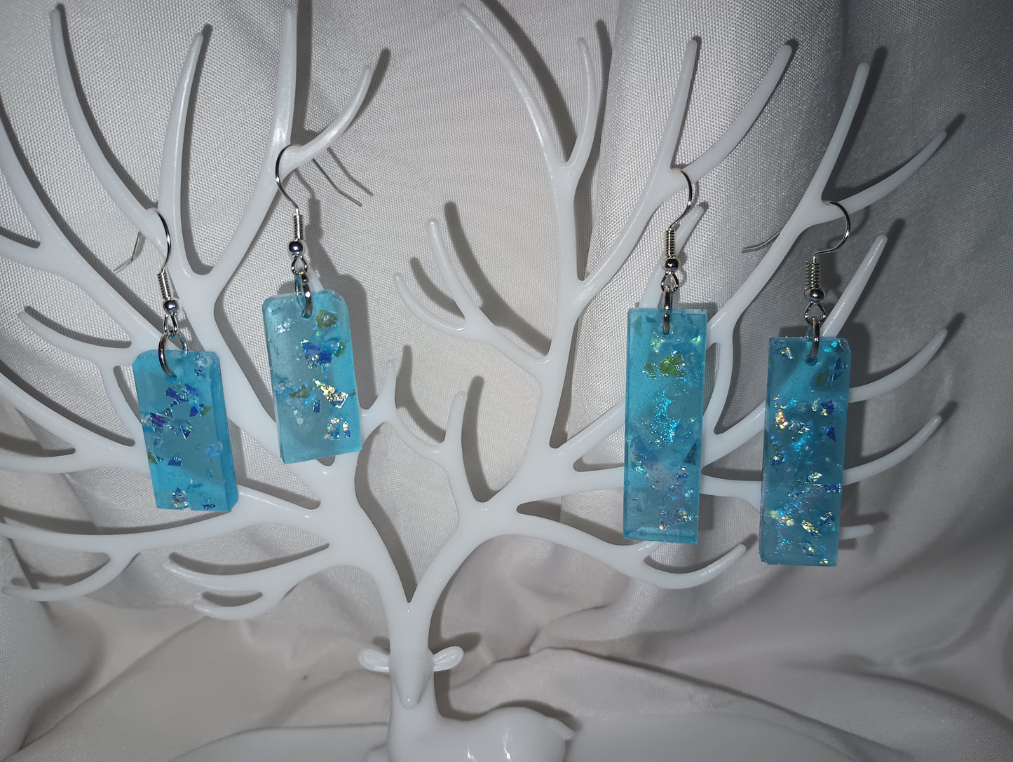 Frozen Oceans Blue Glo Earrings