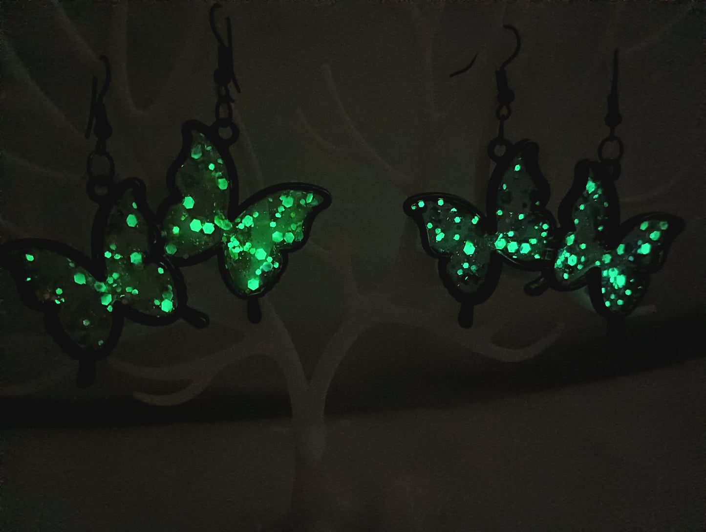 Metal and Glo Butterfly Earring Collection