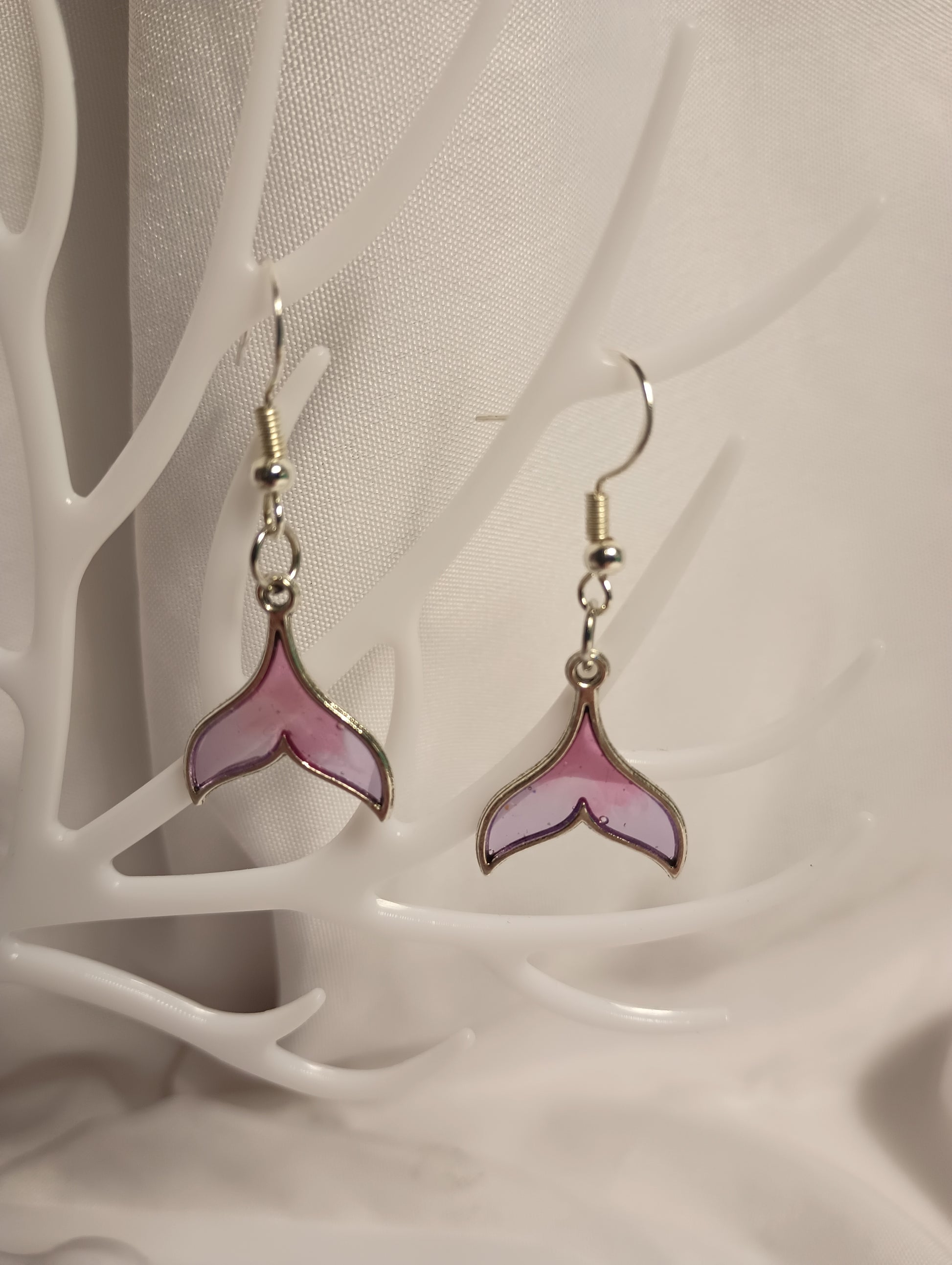 Resin Filled Mer Tails earrings 