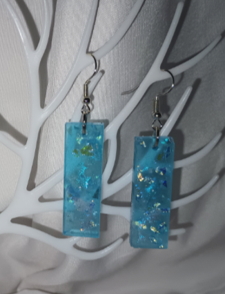 Frozen Oceans Blue Glo Earrings