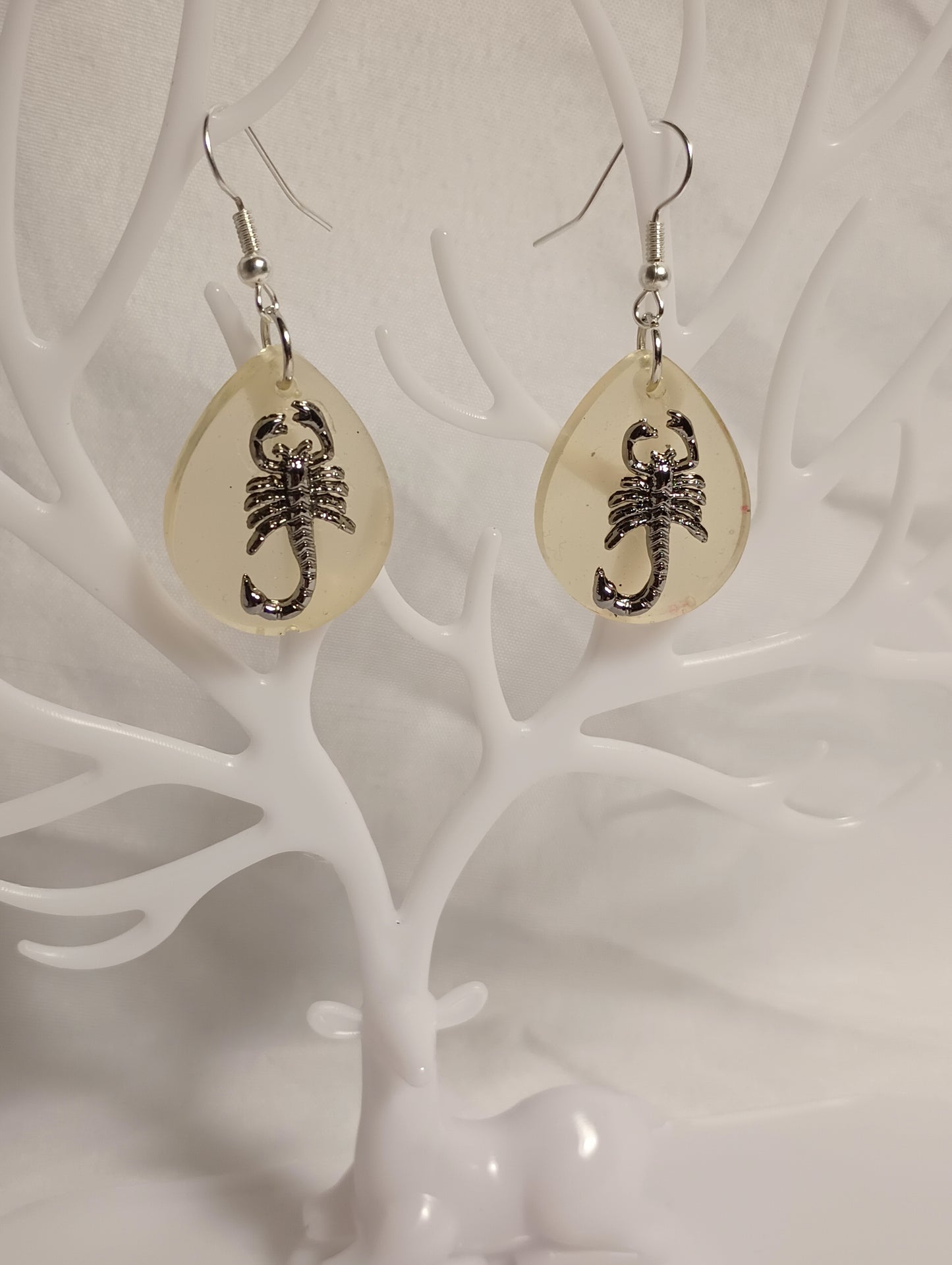 Yellow Scorpion Pick Earrings 